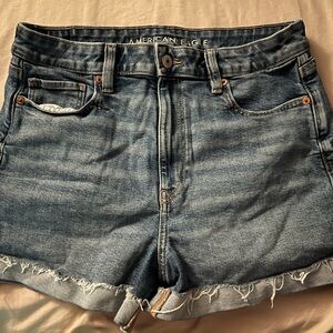 American Eagle High Rise Denim Mom Shorts